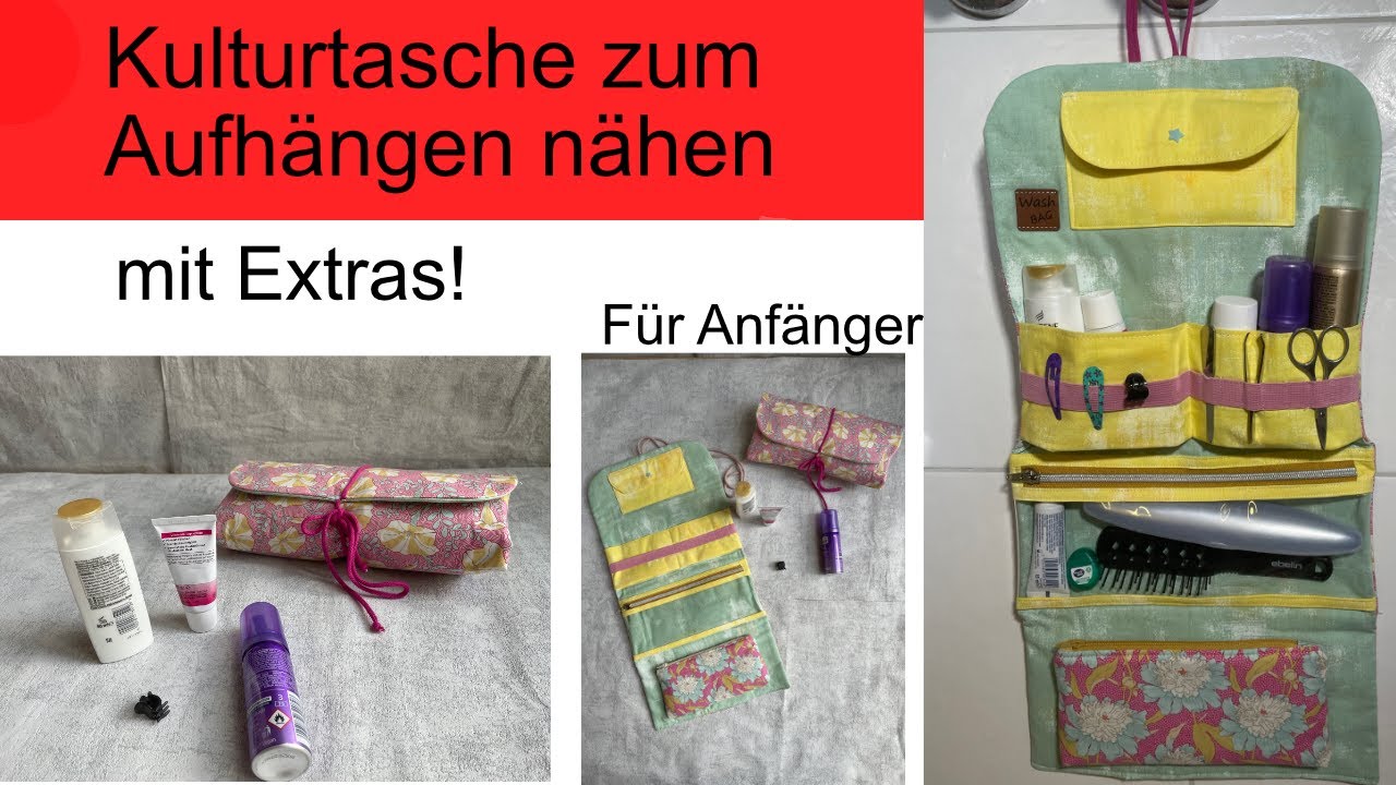 👜✂️ Der perfekte Reisebegleiter: DIY H&auml;nge-Kulturtasche n&auml;hen und stilvoll organisiert bleiben!😍🌍