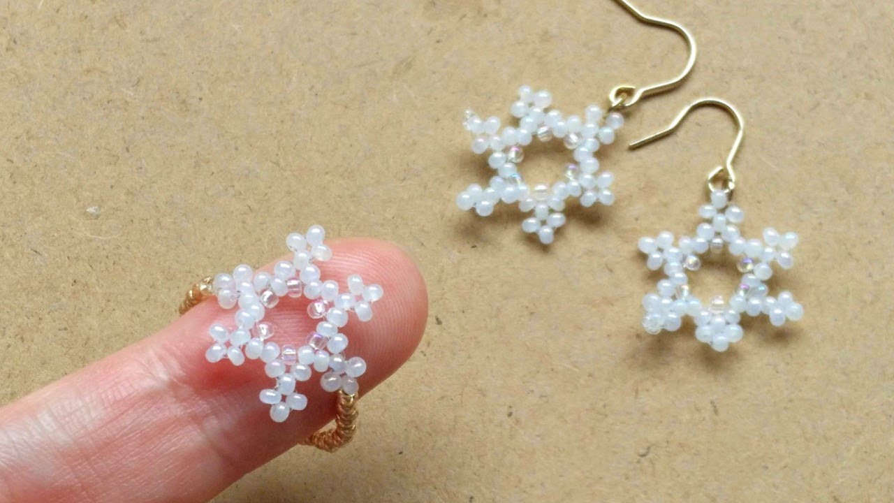 【図で解説！】ビーズの雪の結晶の作り方♪