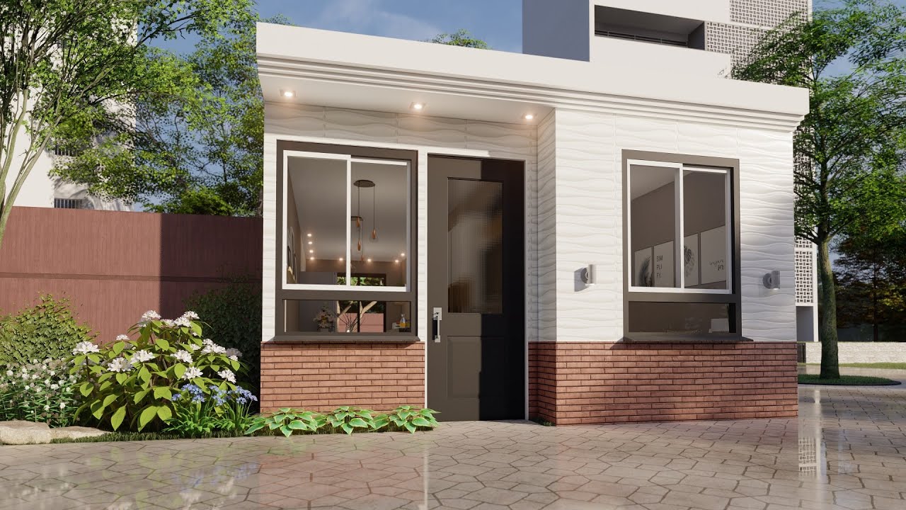 Casa pequeña y bonita de 5x10 metros | Planos de casas de 50 metros cuadrados