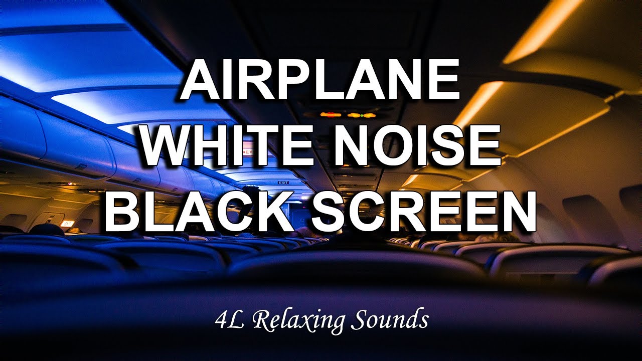 Airplane Sounds Black Screen 1 Hour | White Noise Sound No Ads