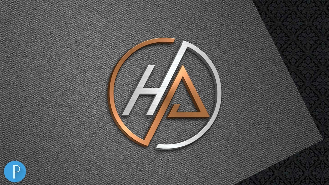 professional ''HA'' 3D logo design on android mobile, Pixellab tutorial [[ASRAFUL ART]]