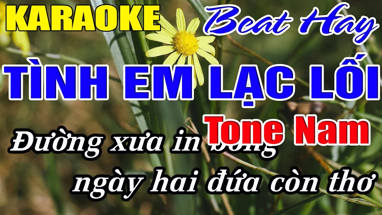 Tình Em Lạc Lối Karaoke Tone Nam Karaoke Hải Nhạc Sống - Beat Mới
