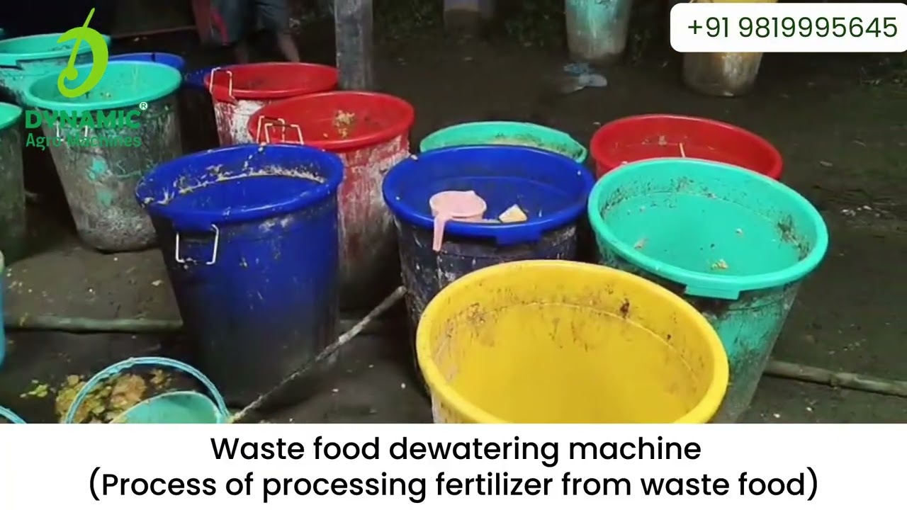 Waste Food Dewatering Machine (Process of processing fertilizer from waste food) | Keyul Enterprise