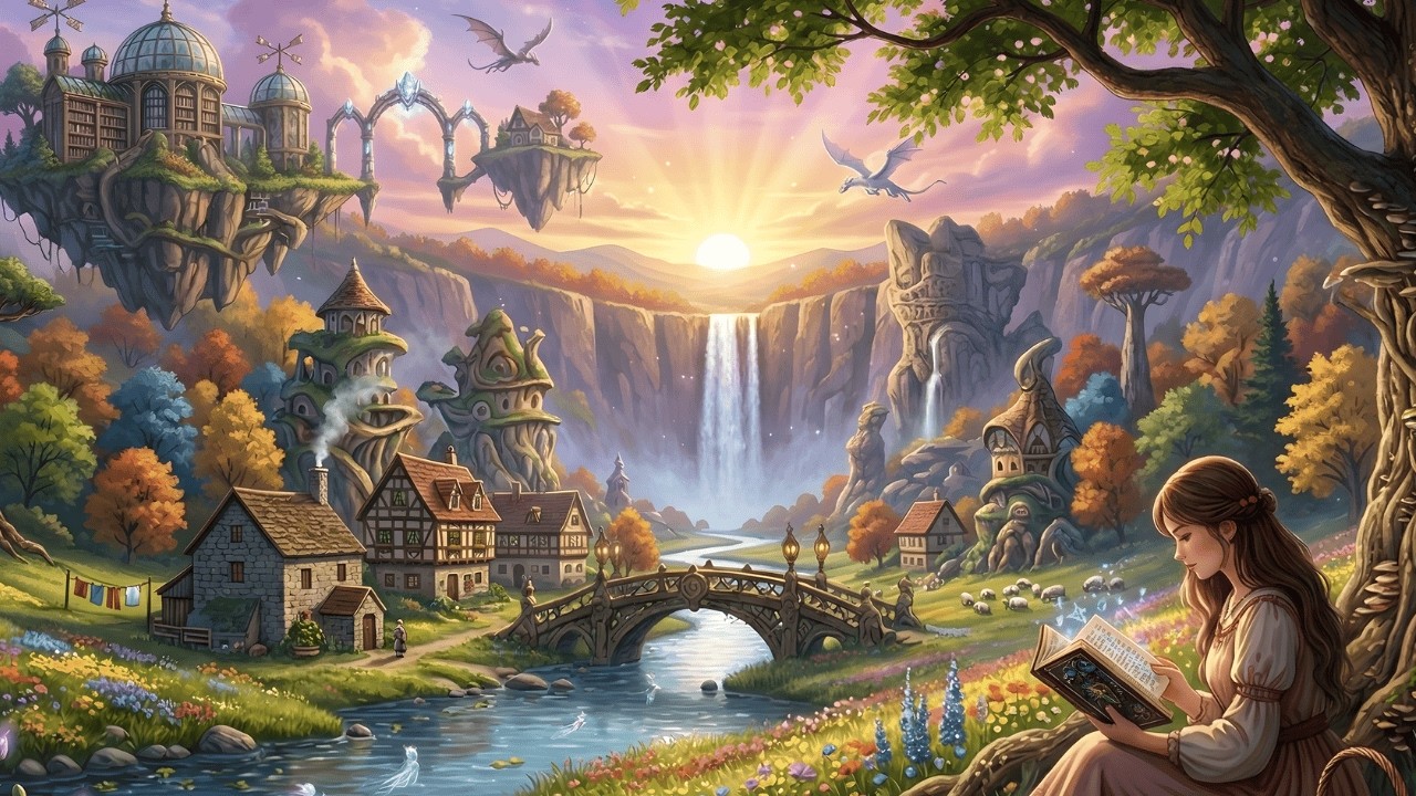 Celestial Valley of Whispering Dreams ✨ Enchanted Fantasy Ambience & Celtic Harp (1 Hour)