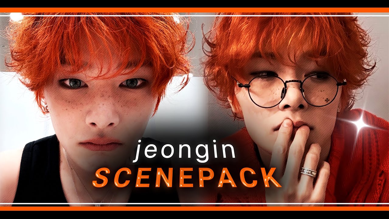 「4k」 jeongin (i.n) 'orange hair' editing clips | scenepack 