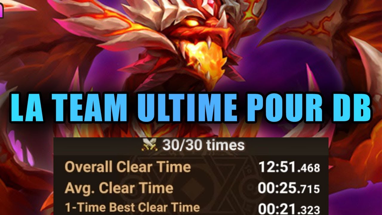 DB Abyssal: farm en 21s ! Présentation team et tests de mobs de remplacement  [Summoners War]