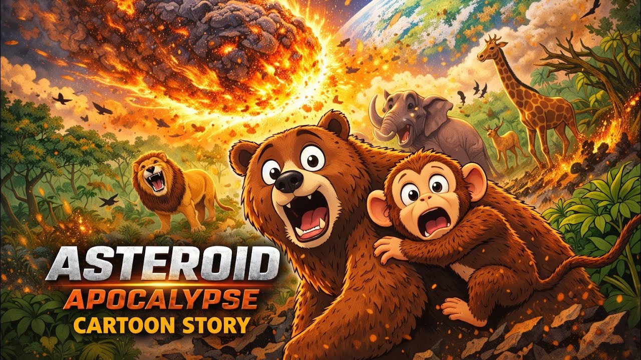 Asteroid Hit the Jungle 😱 | Animals Survival Story | Realistic Animation,