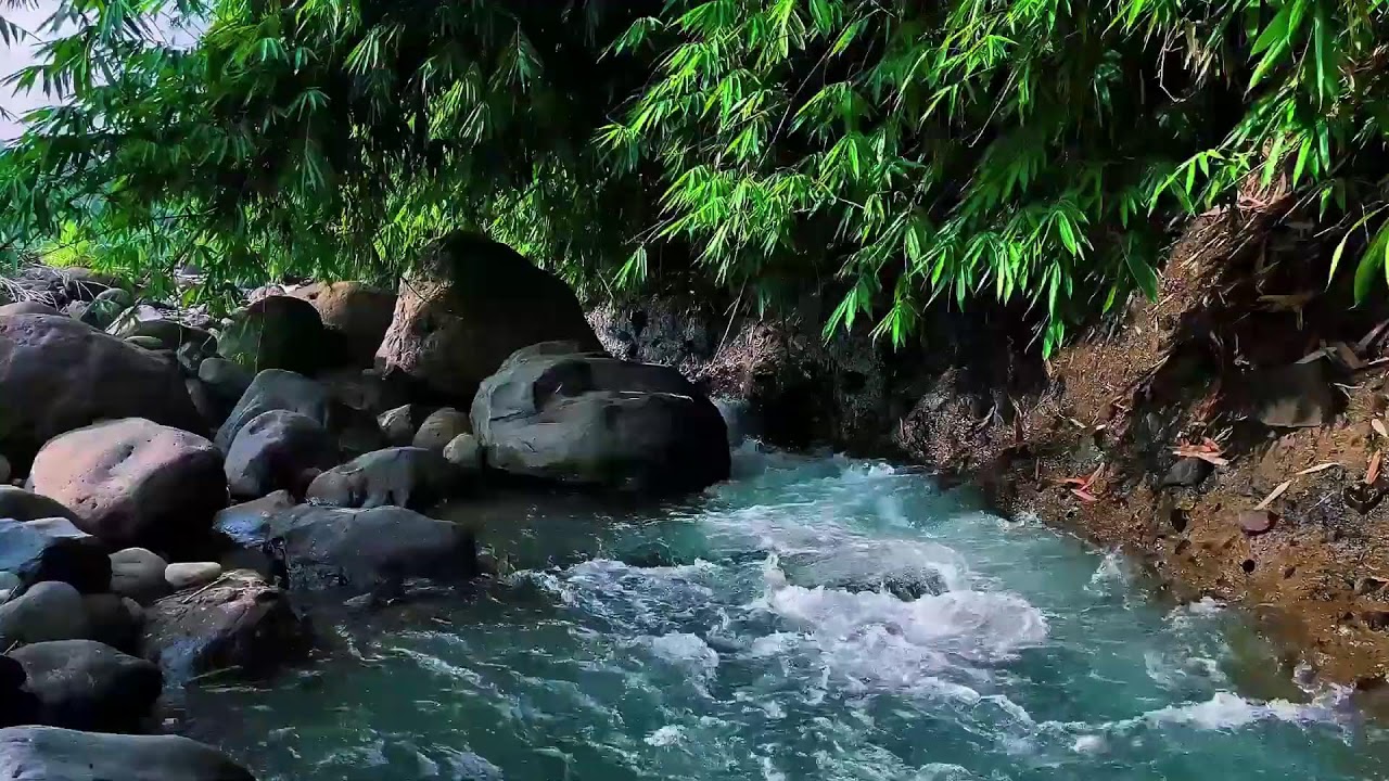 Gentle Stream Around River Stones – Relaxing Water Sounds for Deep Sleep