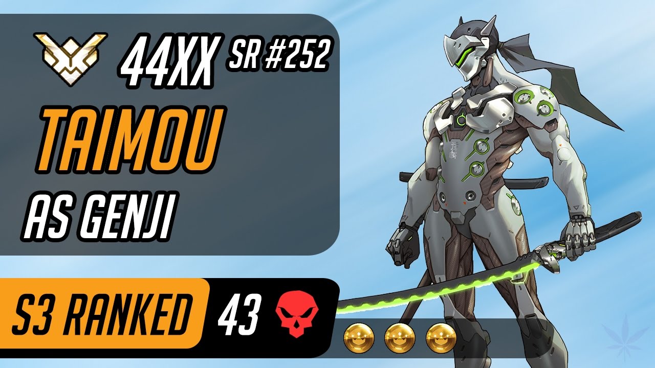 Taimou as Genji & Zarya in Numbani [Season 3 - Grand Master - 43 eliminations - Top 500 - Rank 252]