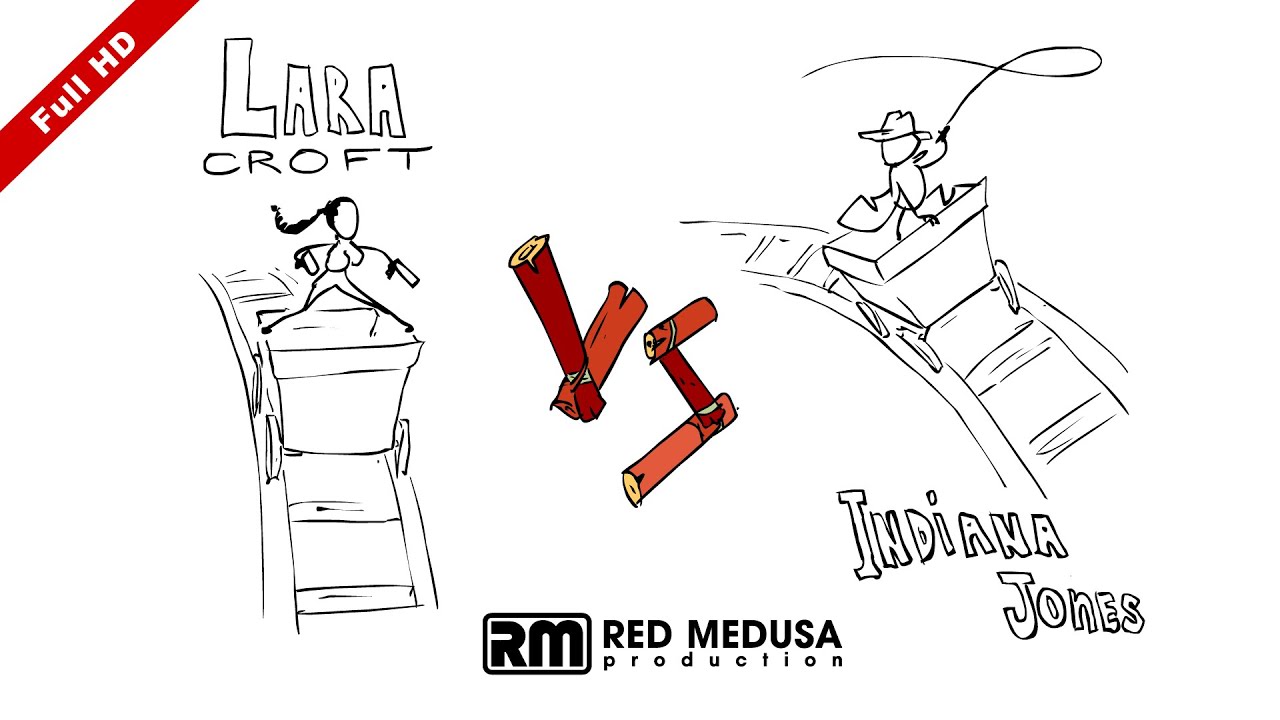 Animated Versus - Lara Croft VS Indiana Jones FullHD