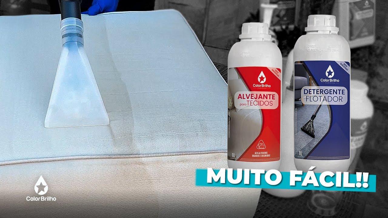 1 - Como usar o Detergente Flotador e Alvejante para Tecidos para limpeza e alvejamento de sofás