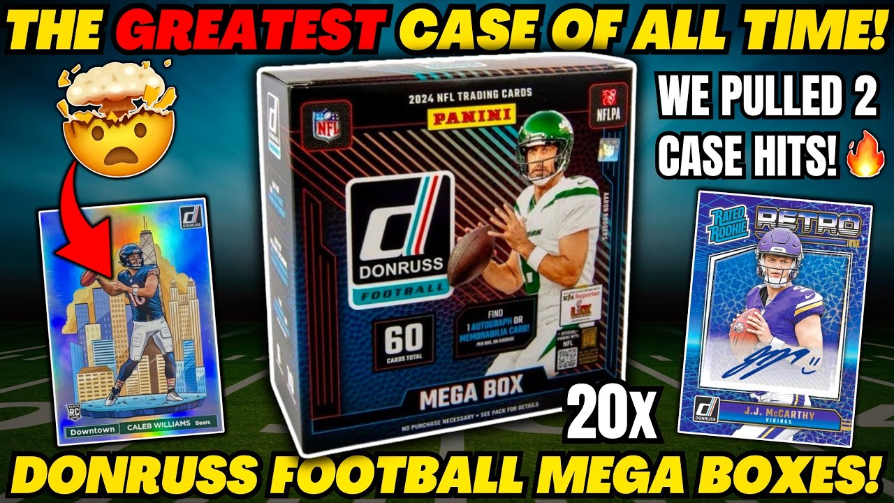 *OPENING A $1,300+ CASE OF FOOTBALL CARDS!🚨 2024 DONRUSS MEGA BOXES! (WE PULLED 2 DOWNTOWNS🤯)