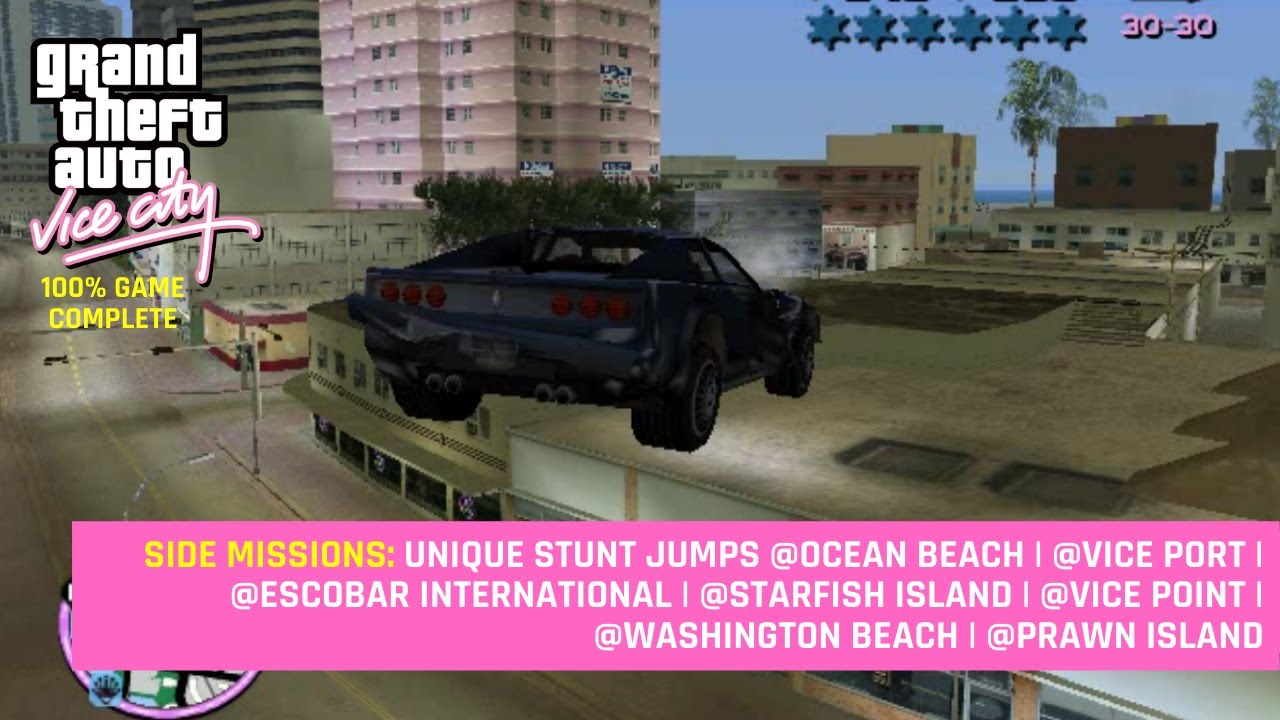 GTA VICE CITY | UNIQUE STUNT JUMPS @OCEAN BEACH, VICE  PORT/POINT, AIRPORT, ALL ISLANDS & WASHINGTON