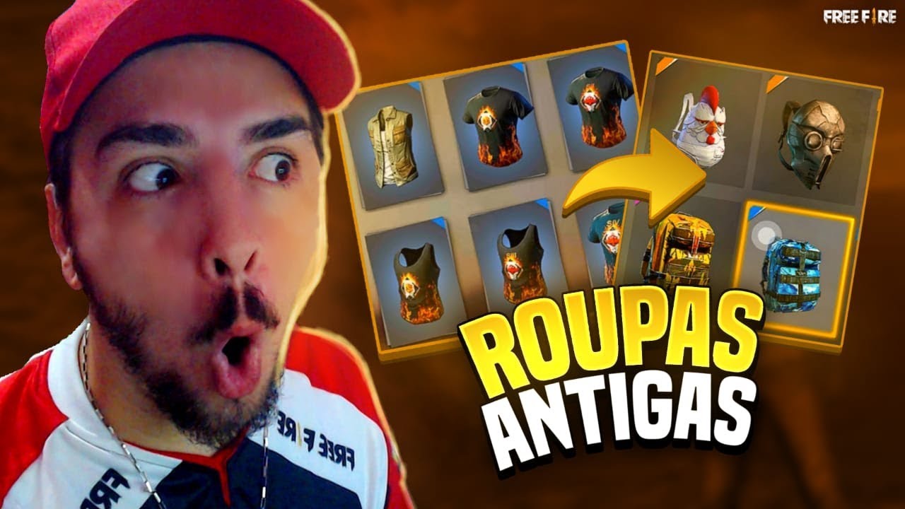 CONHEÇA ROUPAS ANTIGAS NO FREEFIRE! MOCHILA, PASSES, PRANCHAS!