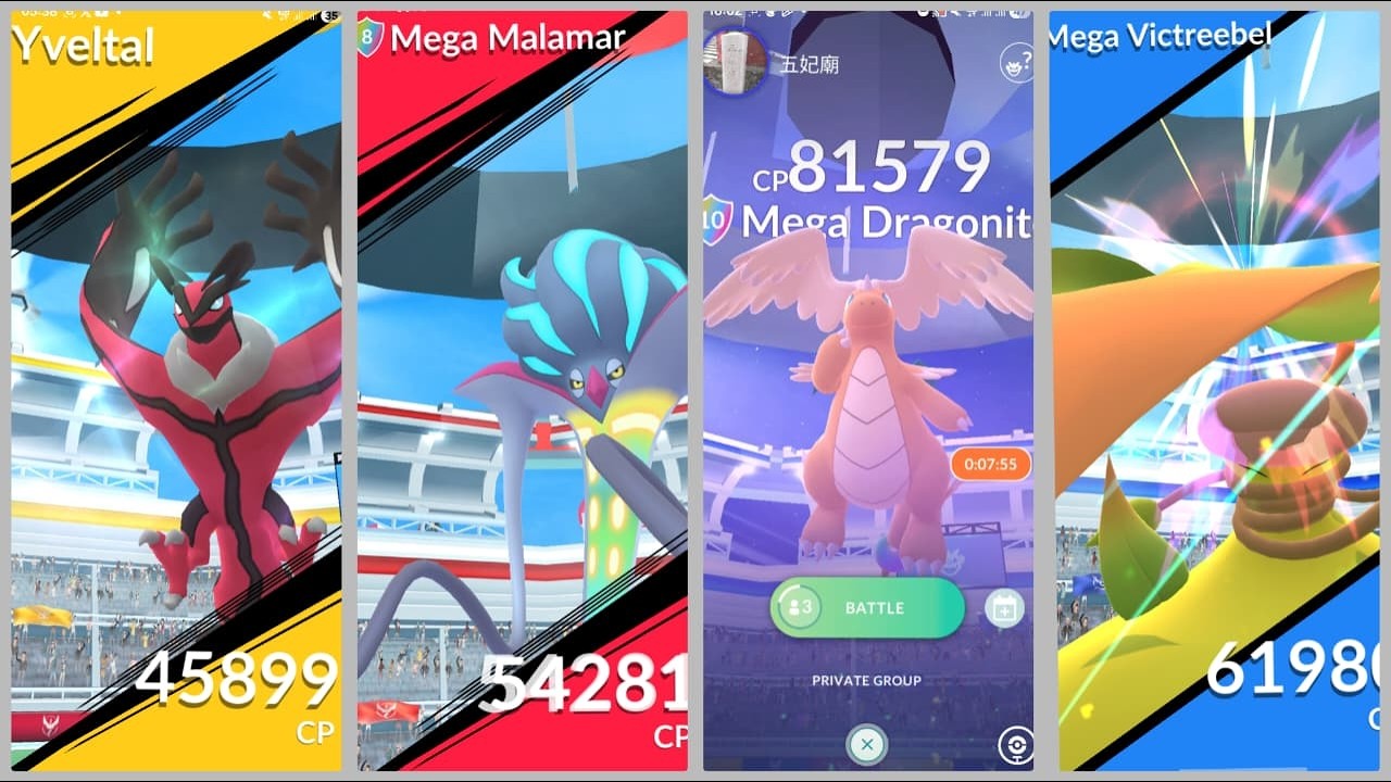 MEGA DRAGONITE, VICTREBELL MALMAR, YVELTAL AND XERNEAS | GO TOUR KALOS | POKEMON GO LIVE