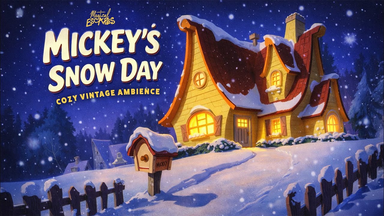 Mickey’s Snow Day ❄️ ✨ Cozy Vintage Cartoon Ambience