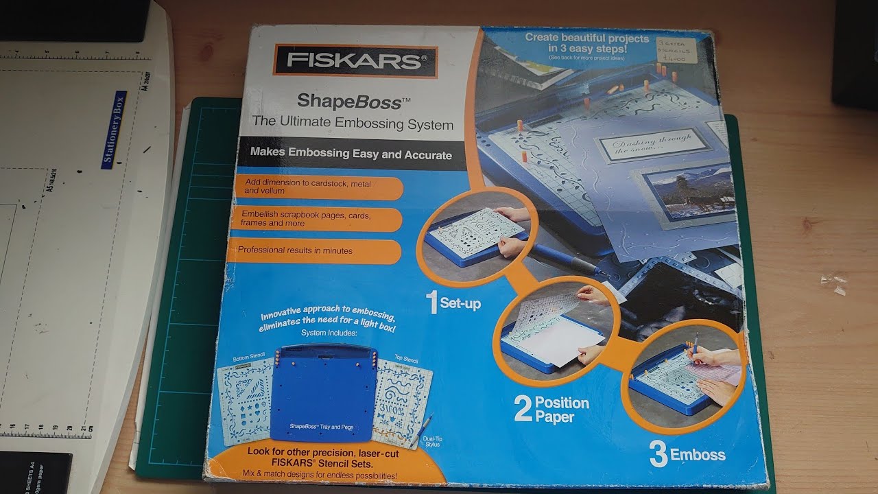 Let's make some border strips, using the Fiskars ShapeBoss.