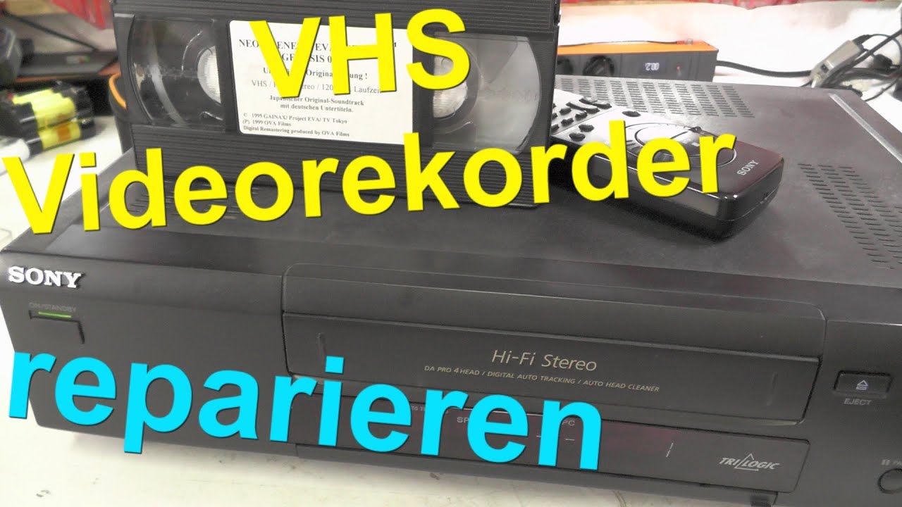 Videorekorder Sony VHS Hifi Stereo Laufwerk defekt und repariert