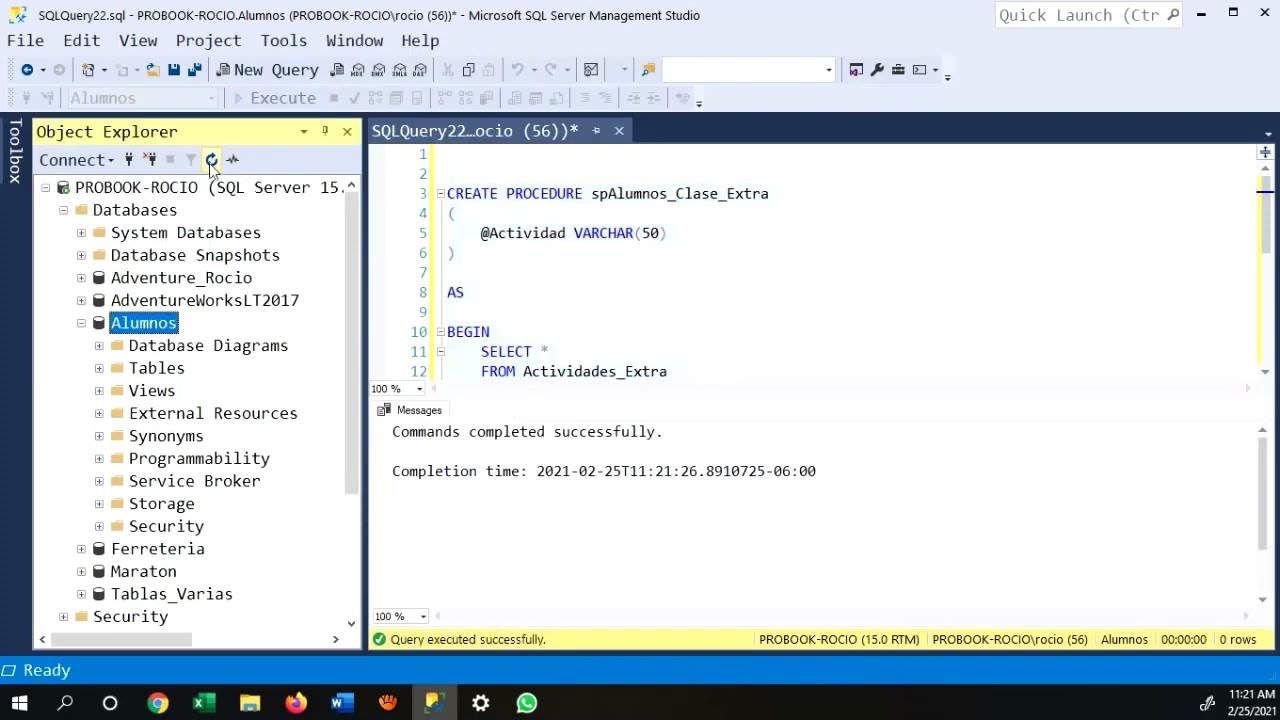 Creando un Procedimiento Almacenado en SQL Server #shorts