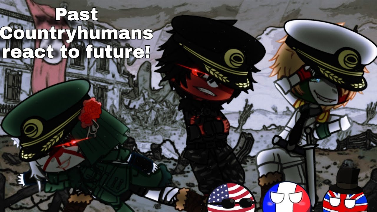 | Past Countryhuman react to trios kids (funny memes)| 1/?| Gacha Ultra| !Japan,German,Italy! |