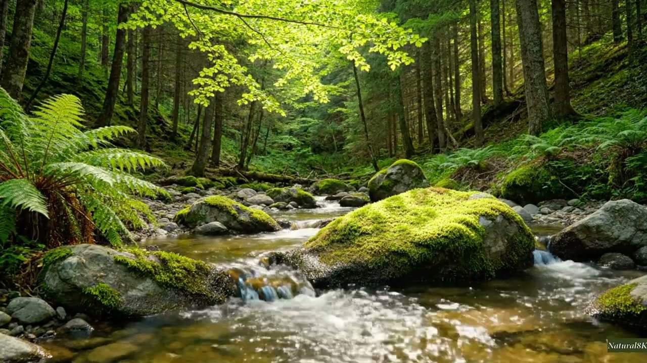 Relax Your Soul: Magical Forest and Water Sound Therapy 🌿 432Hz (4K)
