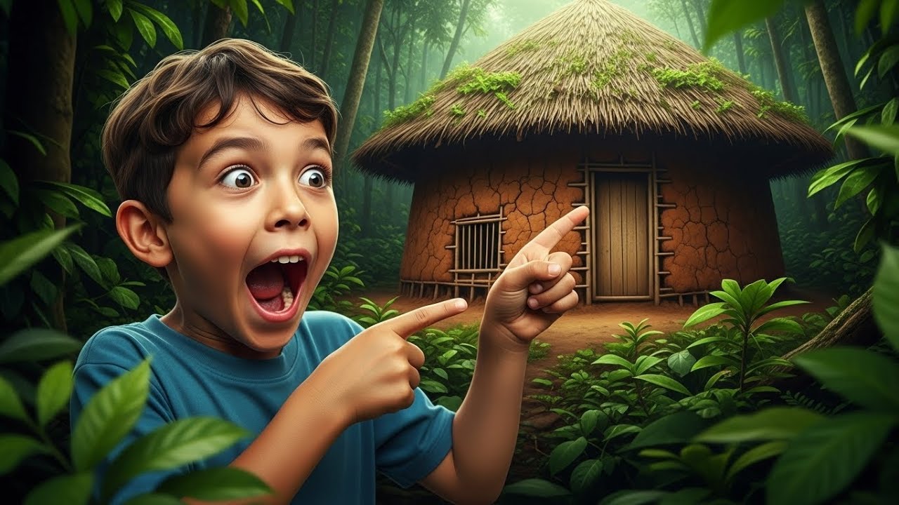 Boy Builds a Real Mud House in the Jungle 😲 | Forest Survival Build