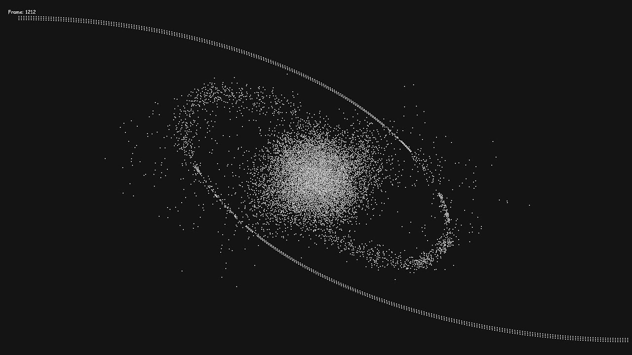 8000 Simulated Particles Making a Planet!