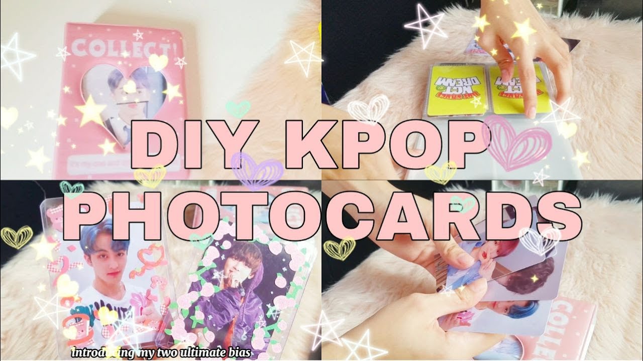 DIY photocard 💜  how to make fanmade kpop photocards 💕 storing pc  & decorate top loader with me 🌸💞