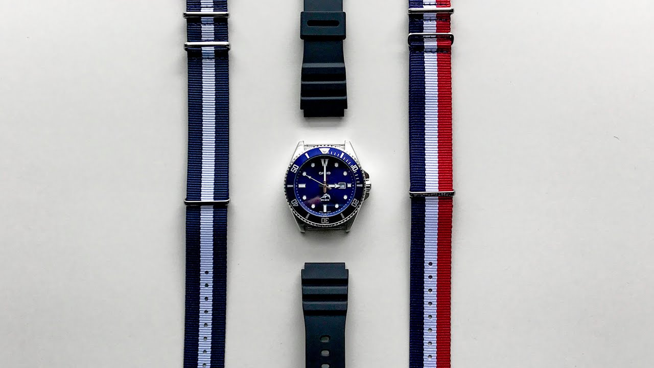 How to change NATO straps on a CASIO Duro MDV106