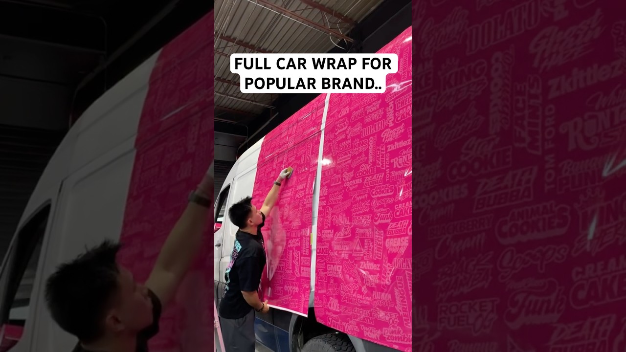 Watch This Ghost Drops Commercial Van Wrap..🔥 #carwrap #vinyl #transformation #mercedes #shorts