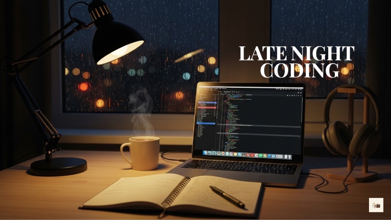 Late Night Coding Piano ☕ Rainy Night Focus Music for Programming, Studying & Deep Work