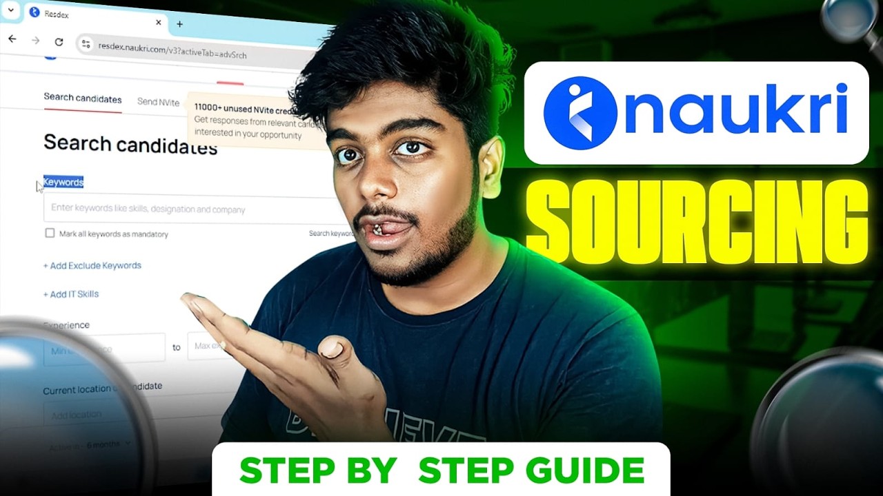 Naukri Sourcing Strategy - Step by Step Guide🤯 | How to use Naukri portal as a Recruiter Tamil