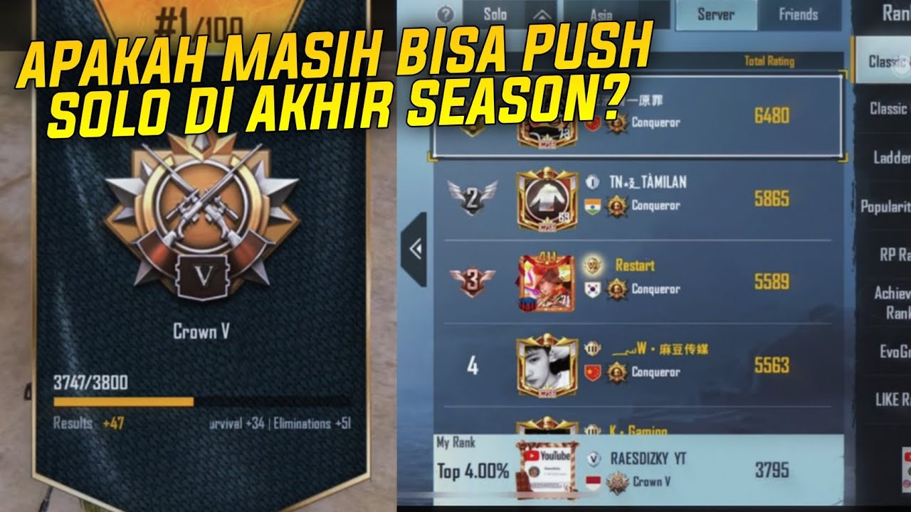 Apakah Masih Bisa Push Solo TPP Di Akhir Season C2S6? + Penjelasan & Full Gameplay