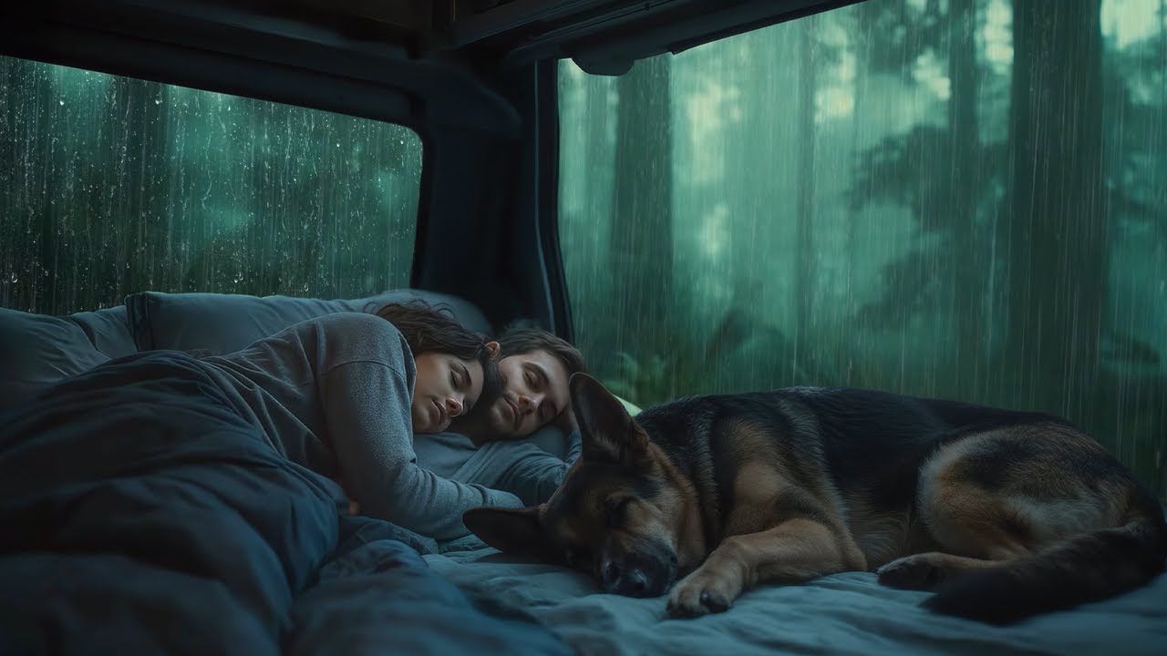 Przytulne schronienie dla samochodu podczas burzy ⛈️, relaks w deszczu i grzmotach do snu
