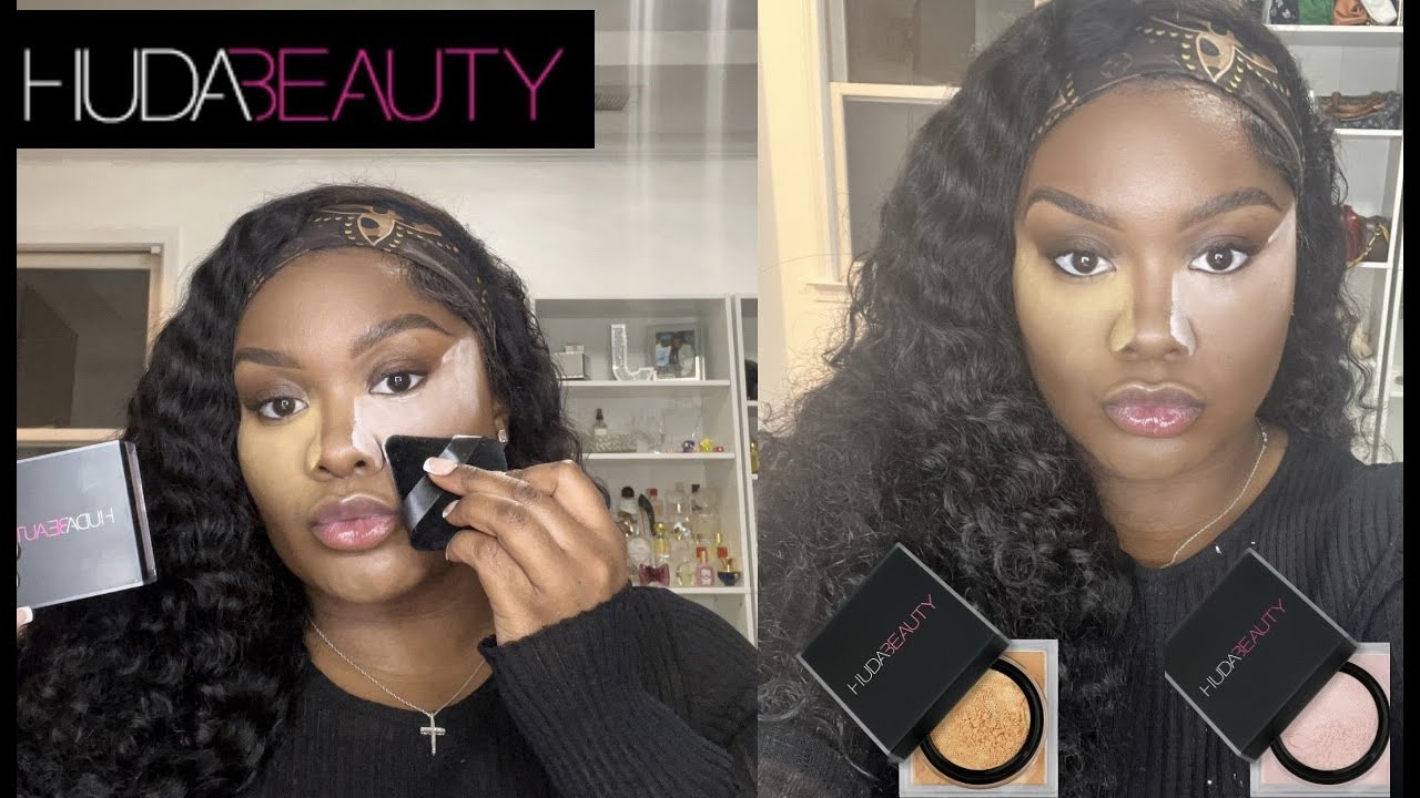Kylie Jenner pink undereye look? / Huda Beauty pink setting powder cherry blossom on dark skin