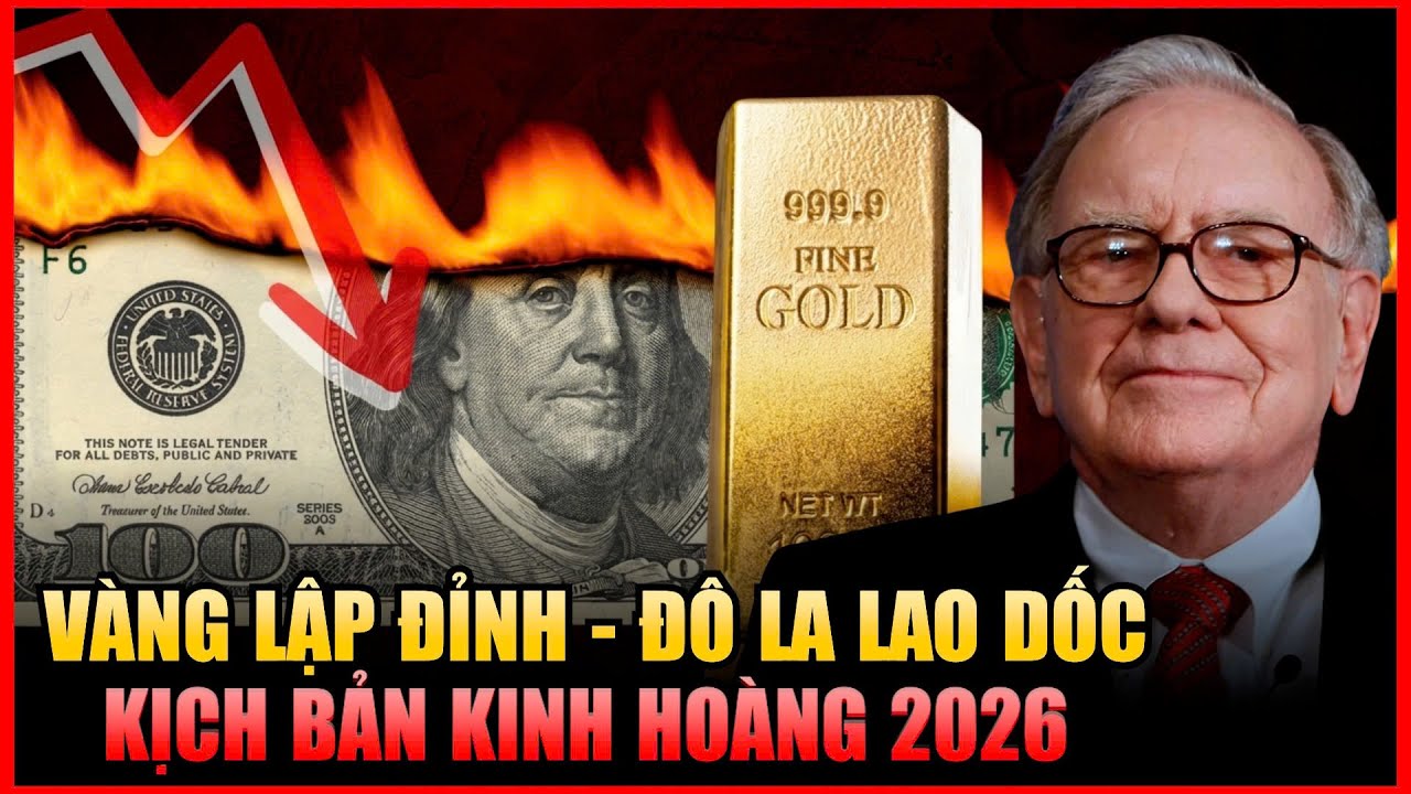Đô La Mỹ Lao Dốc, Vàng Lập Đỉnh: Giải Mã Kịch Bản Kinh Hoàng Năm 2026