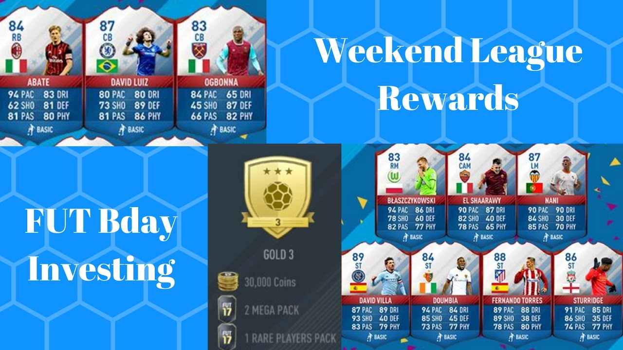 FUT Birthday Investing and WL Rewards