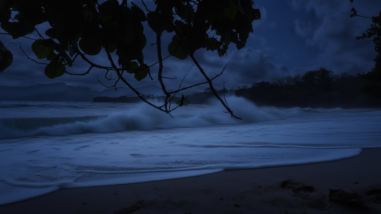 Ocean Waves for Deep Sleep 🌊 | Relaxing Ocean Sounds (Dark Screen)