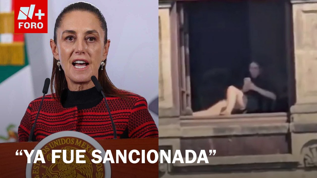 Sheinbaum confirma sanci&oacute;n para mujer que tom&oacute; el sol en Palacio Nacional