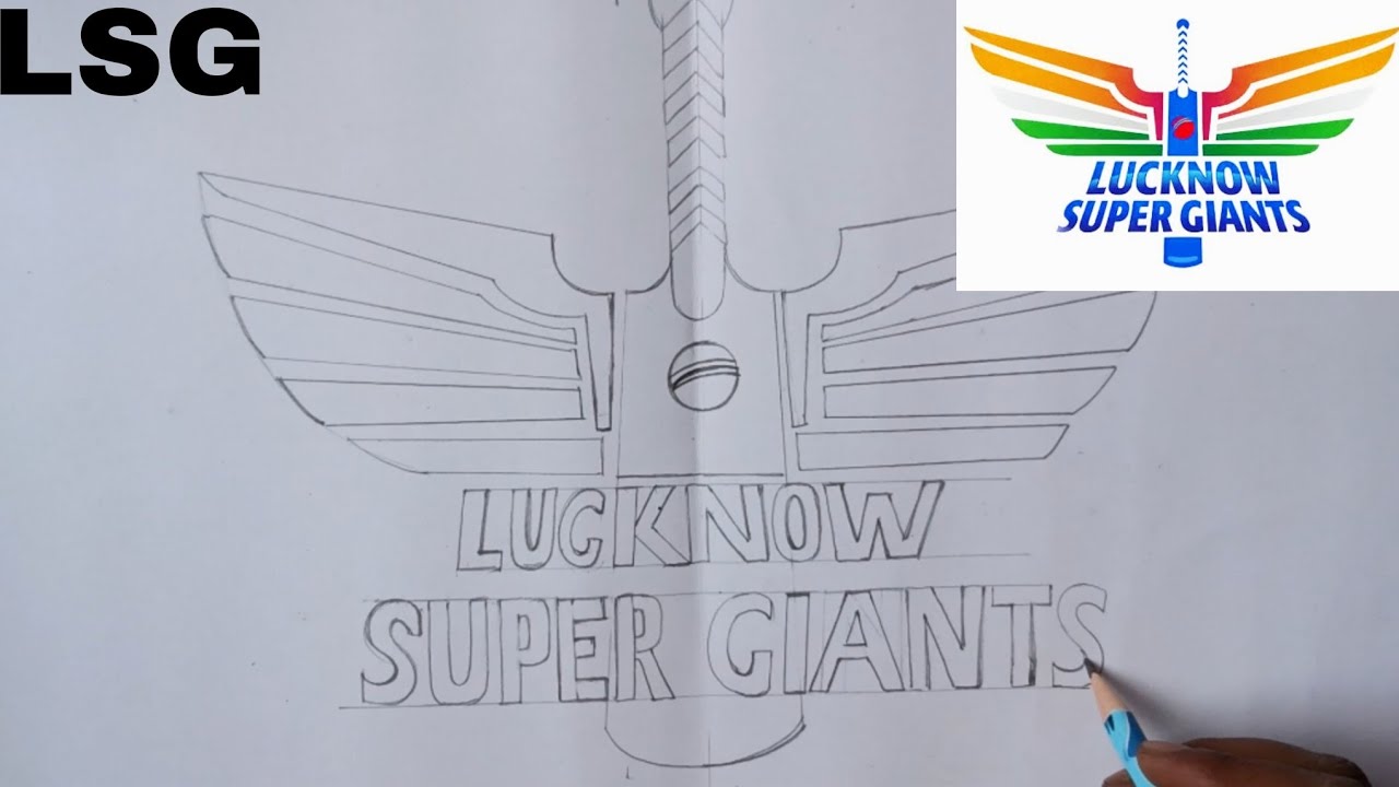 Lucknow super giants drawing/Lucknow super giants logo drawing easy steps/How to draw IPL logo lSG