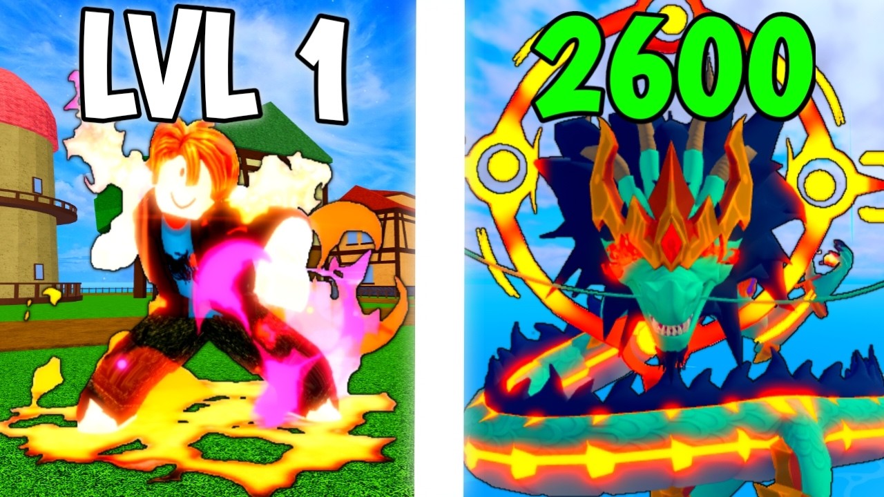 Blox Fruits Noob To Max With DRAGON REWORK