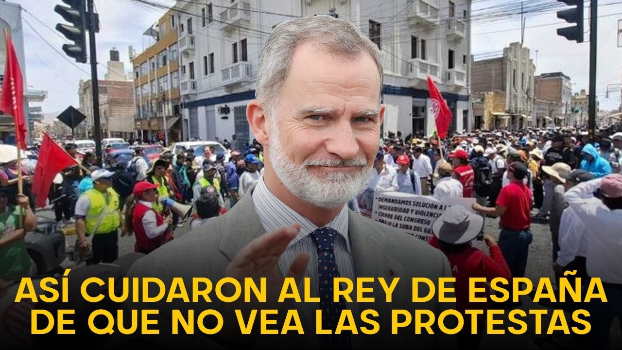 ¡QUE NO VEA NADA! | Autoridades de Arequipa ocultaron las protestas al rey de España durante el CILE