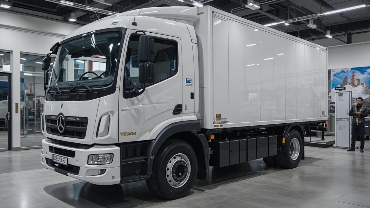EGEB Tevva debuts as the first UK-designed 7.5 metric ton electric truck,white color