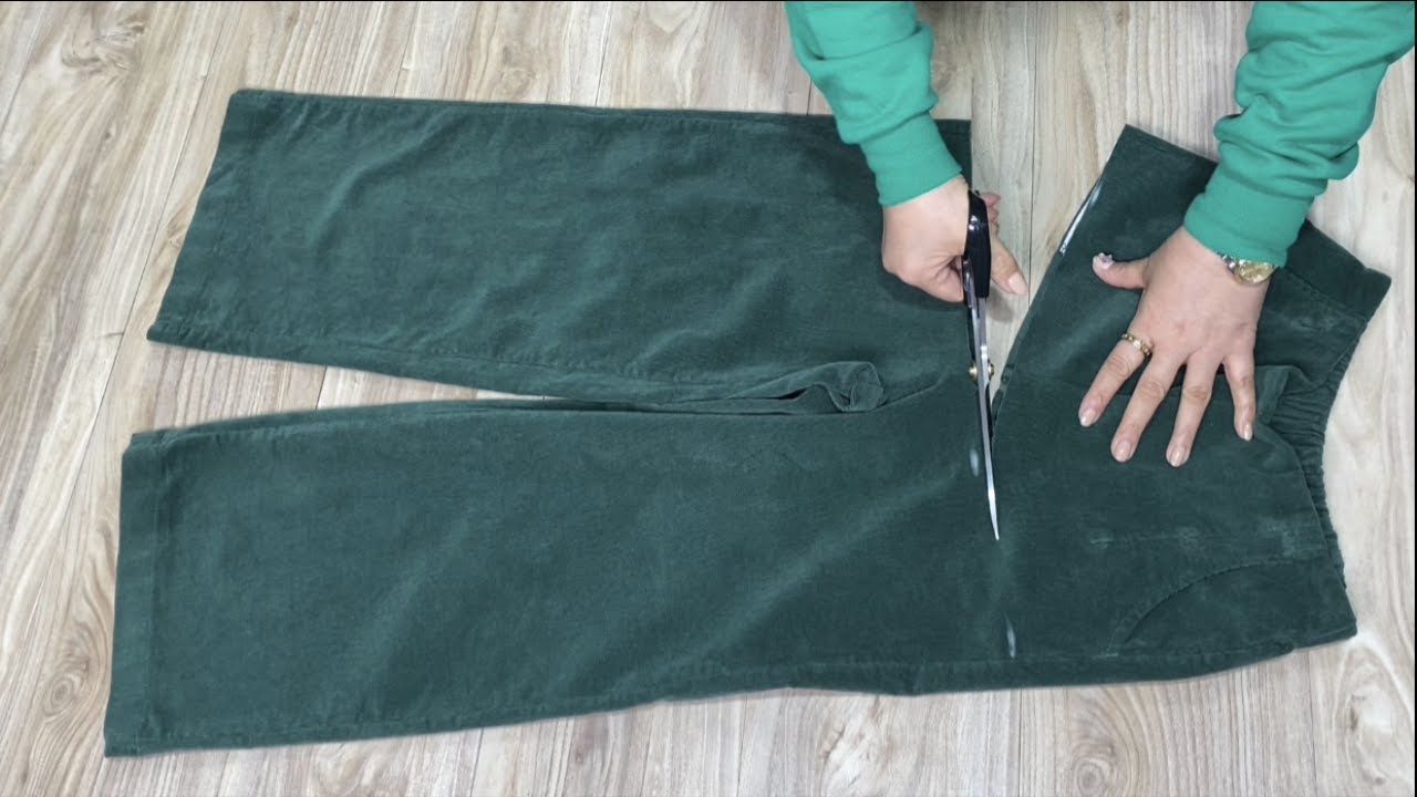 [DIY] Посмотрите на переработку брюк, которые вы не носите. | Вам это очень понравится.