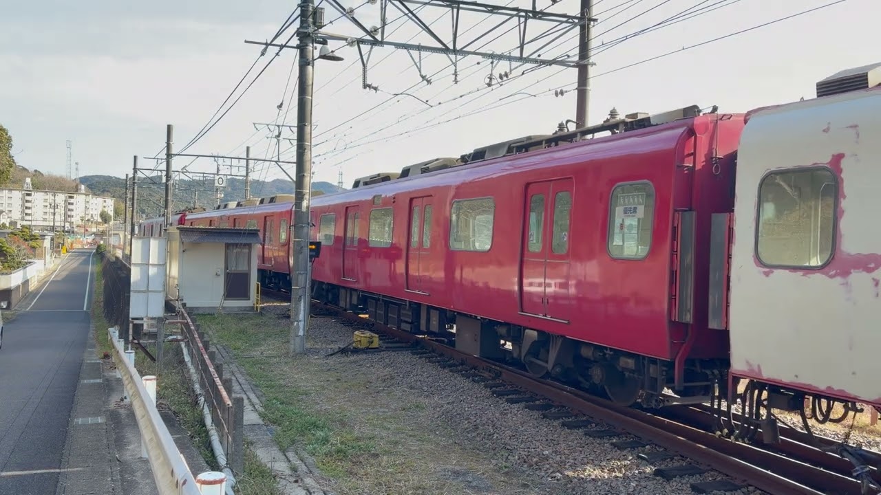 【名鉄】 舞木検査場 デキ303＋ﾄﾗ73による100系 213編成 入換作業