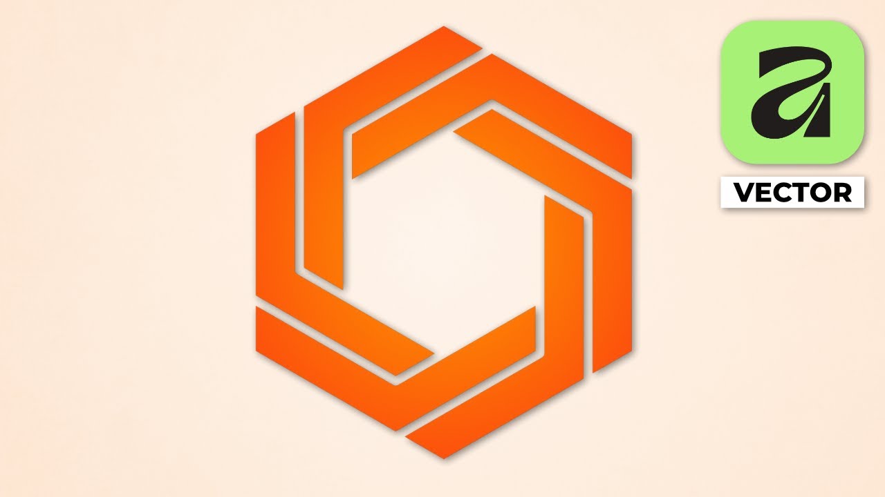 Как создать логотип в виде шестиугольной спирали в Affinity (Vector Studio)