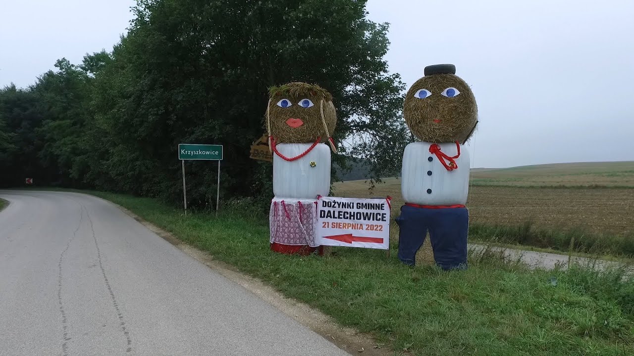 Gminne Dożynki w Dalechowicach -  Korowód i Msza Święta