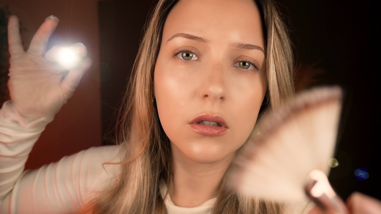 4K ASMR | Close 🔍 Skin Exam | Studying You With Intense Focus | Face Brushing, Touching Roleplay
