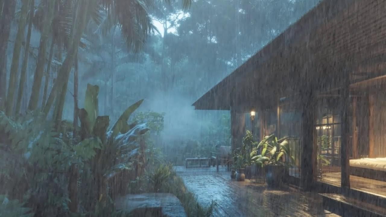 Deep Rain Sleep Therapy - Sleep in 5 Minutes Tonight | Reduce Stress & Anxiety | Dark Screen for Bet