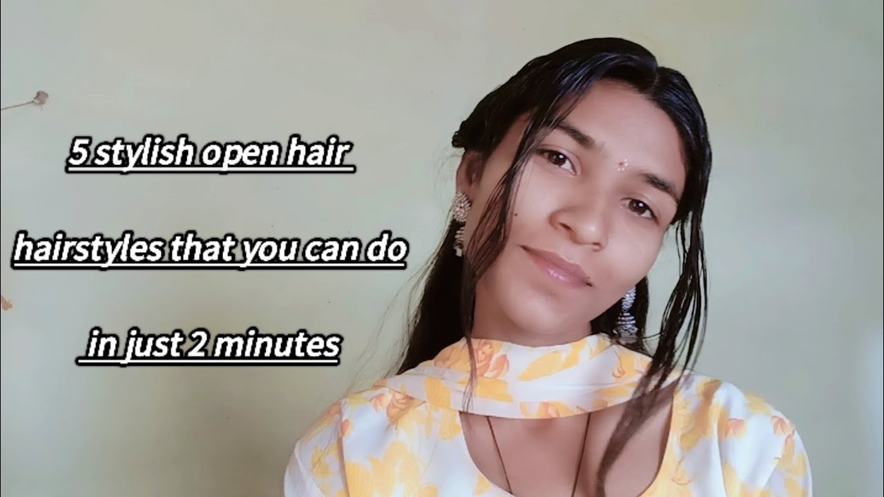 5 stylish open hair hairstyles that you can do in just 2 minutes #hairstyle #hair #hairstyles #video